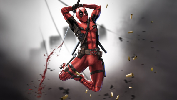 Deadpool Watches Over The World Wallpaper