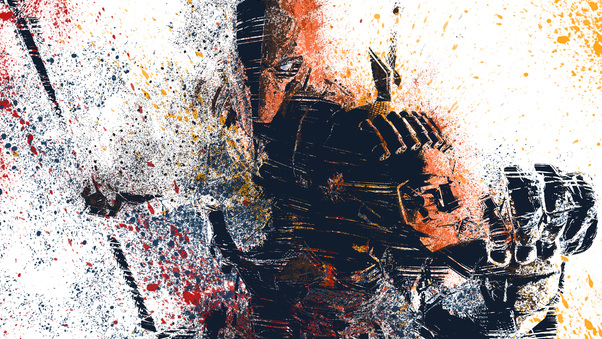 Deathstroke Splat Colours Artwork Wallpaper