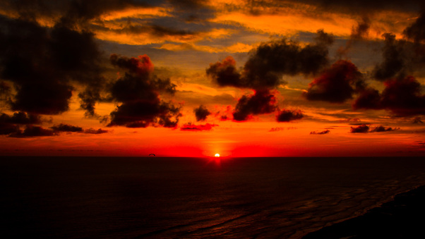 Deep Red Sunset Seashore 4k, HD Nature, 4k Wallpapers, Images ...