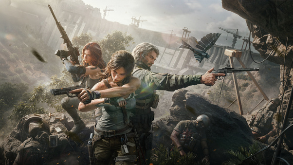 Delta Force X Tomb Raider (2048x2048) Resolution Wallpaper
