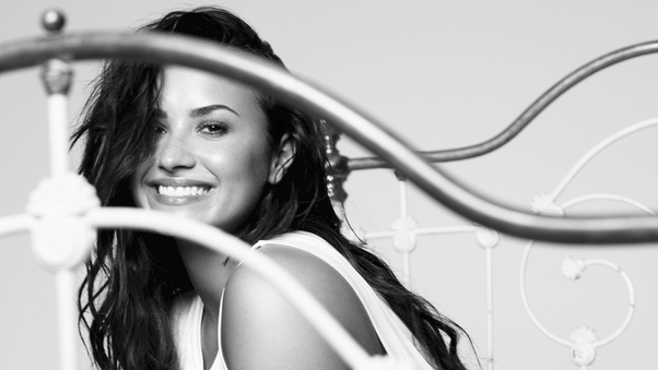 Demi Lovato Monochrome 5k Wallpaper