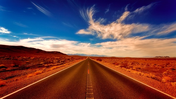 Desert Alone Road Wallpaper