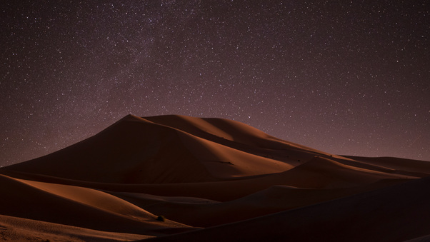 Desert Nightime Stars 5k Wallpaper