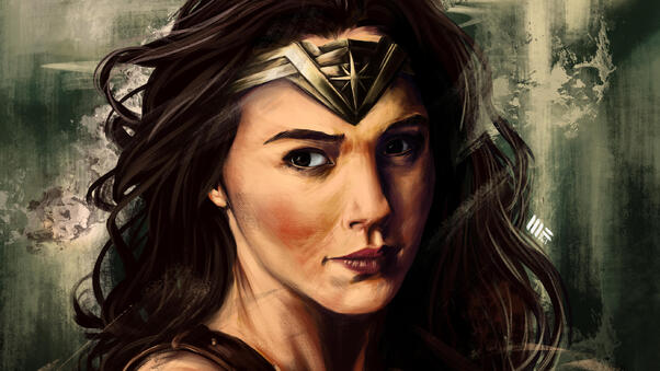 Digital Artwork Of Wonder Woman Wallpaper