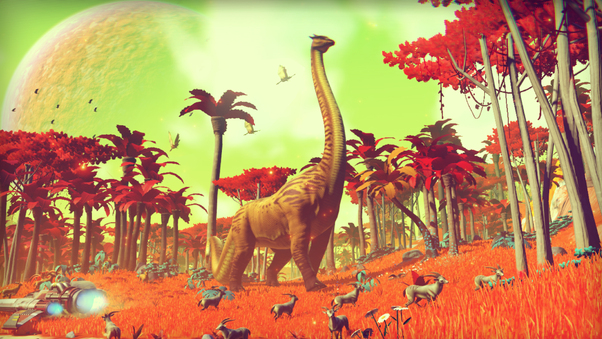 Dinosaur In No Mans Sky Game Wallpaper