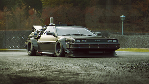DMC DeLorean Back To The Future Car Wallpaper
