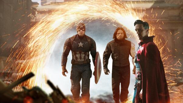 Doctor Strange Captain America Winter Solider In Avengers Infinity War 2018 Wallpaper