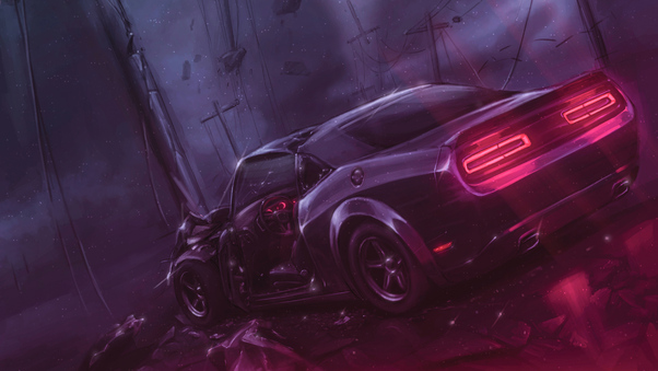 Dodge Challenger Dont Play With Demons Wallpaper