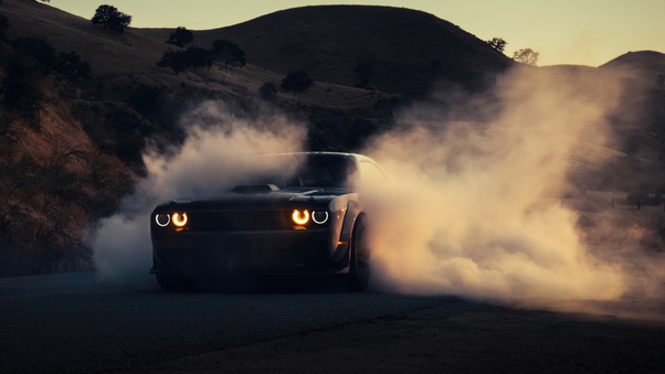 Dodge Challenger Drifting In Style Wallpaper