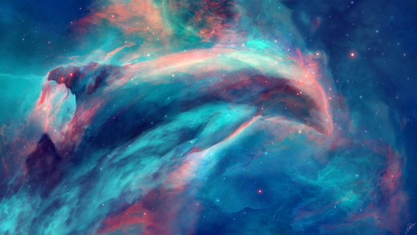 Dolphin Nebula Space Wallpaper