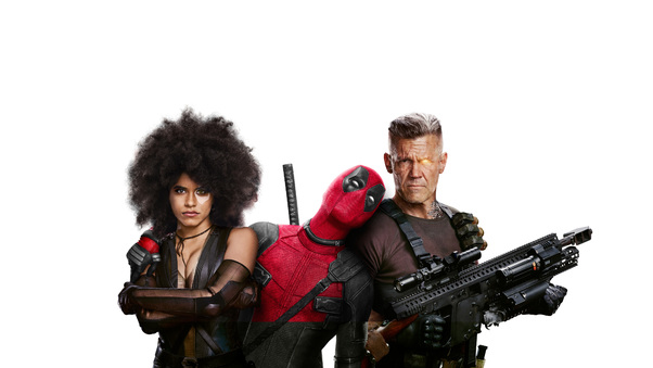 Domino Deadpool And Cable In Deadpool 2 Wallpaper