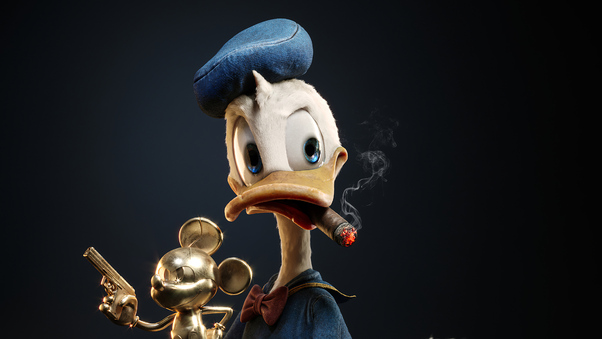 Donald Duck Found A Treasure 4k Wallpaper