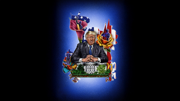 Donald Trump Commanding The Stage (3000x2000) Resolution Wallpaper