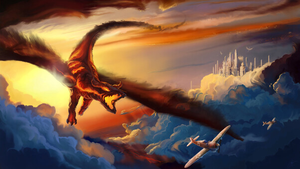Dragon Fantasy Artwork Wallpaper