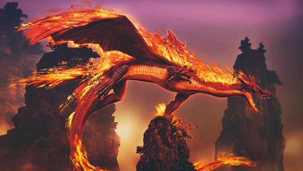 Dragon Fire 4k Wallpaper