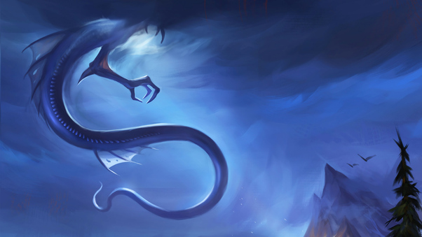 Dragon Hiding In The Clouds 5k Wallpaper