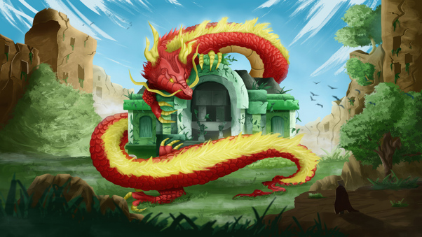 Dragon Protecting Its Precious Wallpaper