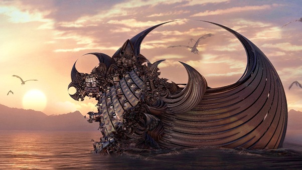 Dragon Ship Wallpaper
