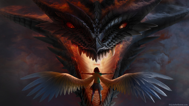 Dragon Vs Angel Wallpaper