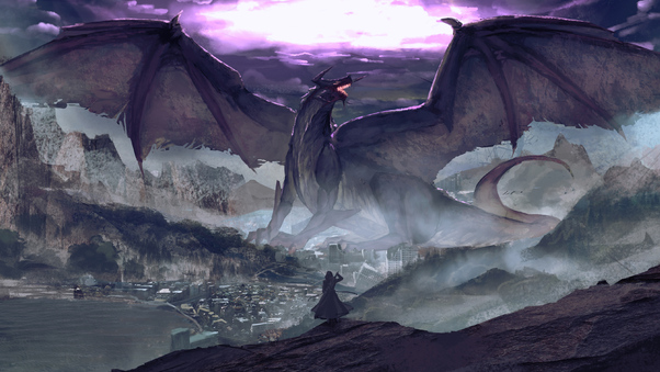 Dragon Warrior Fantasy Digital Art 4k Wallpaper