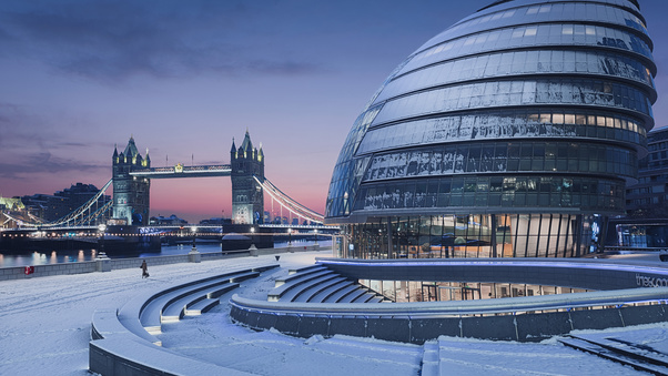 Early Winter Morning In London 8k Wallpaper