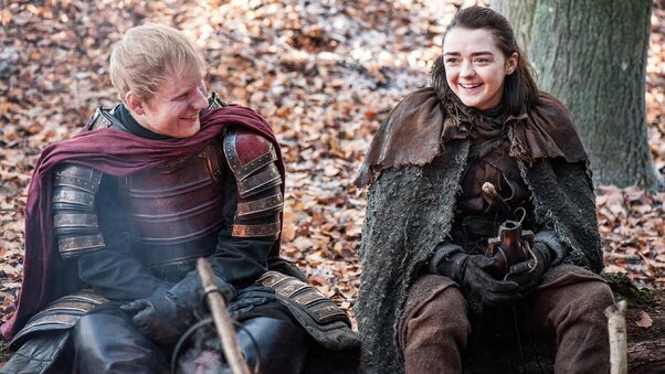 Ed Sheeran And Maisie Williams Game Of Thrones Wallpaper