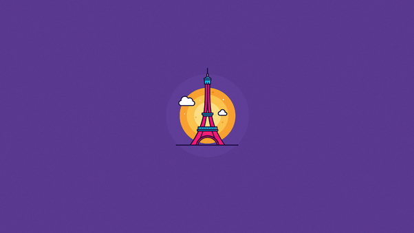 Eiffel Tower Minimal 4k Wallpaper