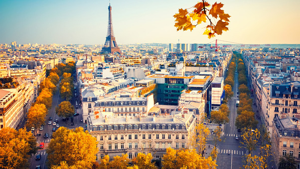Eiffel Tower Paris City Autumn 4k 5k Wallpaper