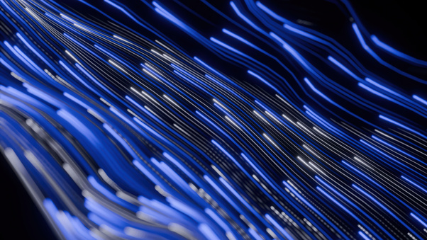 Electric Blue Flow Lines (1280x720) Resolution Wallpaper