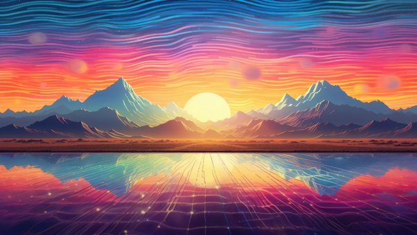 Electrospectral Good Morning Landscape Wallpaper