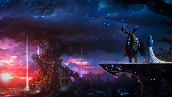 Elf And Knight World Of Warcraft Wallpaper