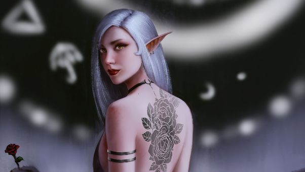 Elf Back Tattoo Wallpaper