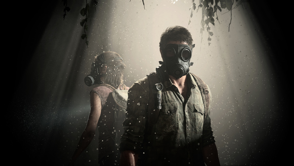 Ellie And Joel In The Last Of Us Part 1 Wallpaper
