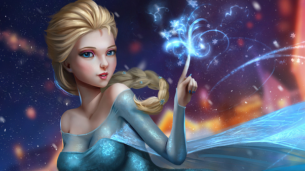 Elsa Frozen Fantastic Art 4k Wallpaper