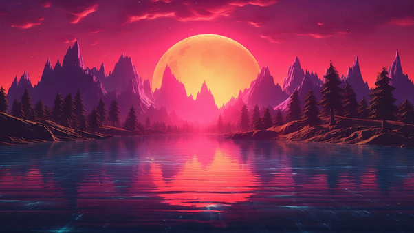 Embracing The Synthwave Morning Wallpaper