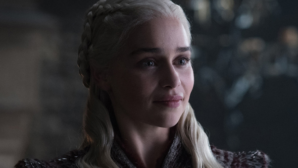 Emilia Clarke As Daenerys Targaryen Game Of Thrones Season 8 Wallpaper