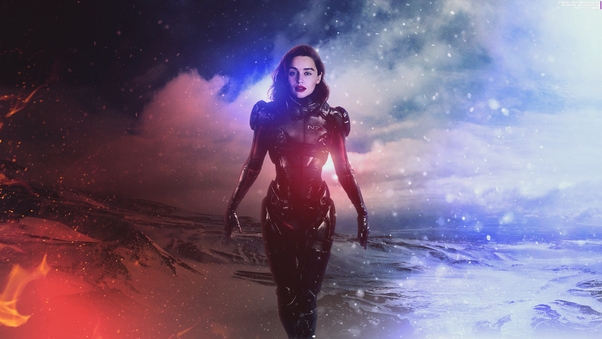 Emilia Clarke Mass Effect Andromeda 4k Wallpaper
