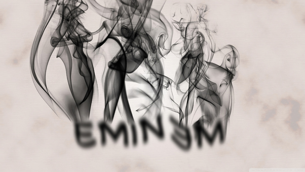 Eminem Logo Smoke 4k Wallpaper