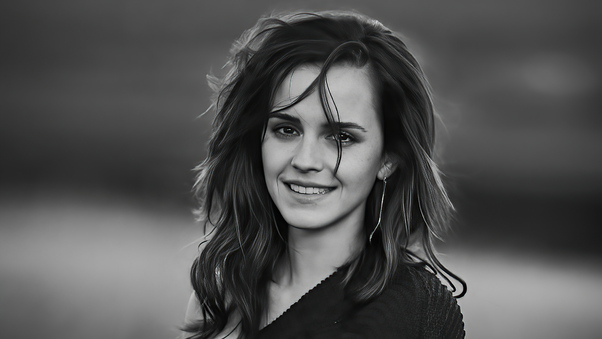 Emma Watson Monochrome 5k Wallpaper