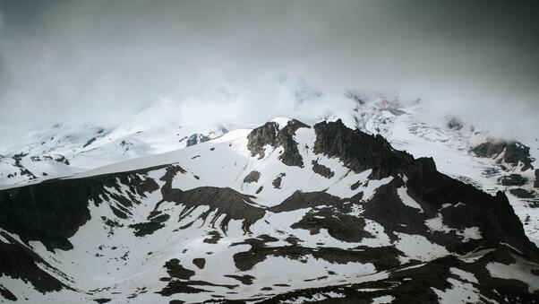 Enigmatic Elevation Mt Rainier S Veil Wallpaper