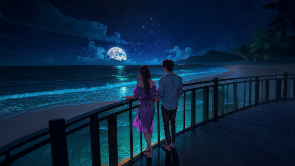 Evening Night With You Wallpaper