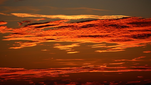 Evening Red Sky Sunset Wallpaper