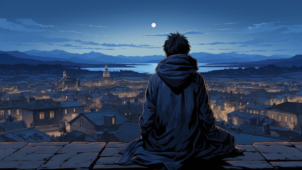 Evening Solace City From Afar Wallpaper