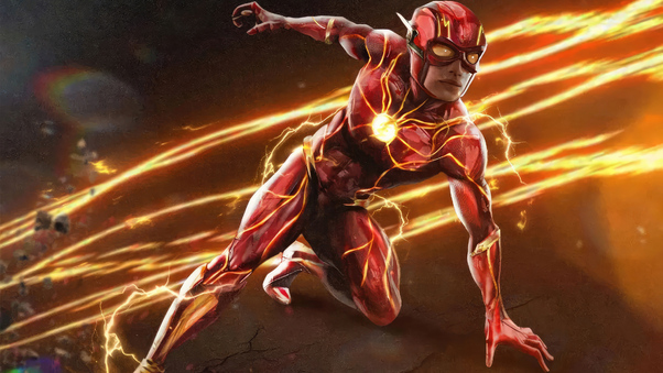 Ezra Miller Concept Art As The Flash From The Flash Movie Wallpaper