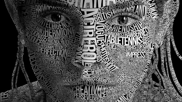 Face Typography Emma Watson Wallpaper