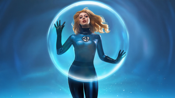 Fantastic Four Invisible Woman In Action Wallpaper