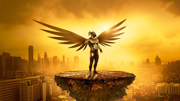 Fantasy Angel Gold Digital Art 5k Wallpaper