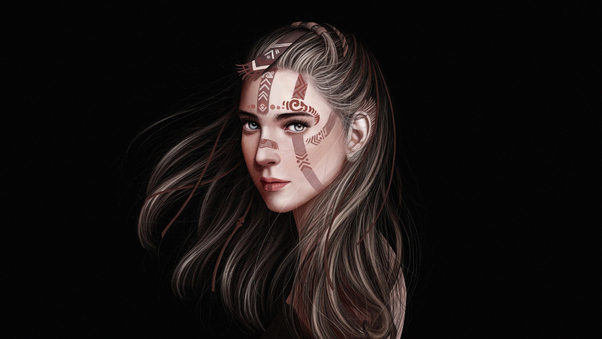 Fantasy Portrait Girl Dark 4k Wallpaper