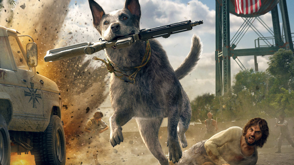 Far Cry 5 Australian Cattle Dog 5k Wallpaper