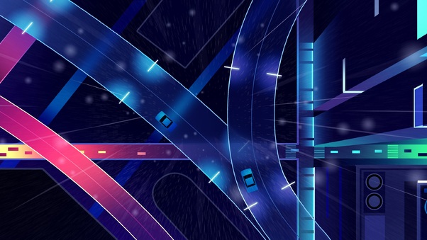 Fast Highway Digital Art Wallpaper